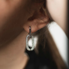 Load image into Gallery viewer, Silver Adora earrings