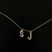 Load image into Gallery viewer, Sparkling letter necklace