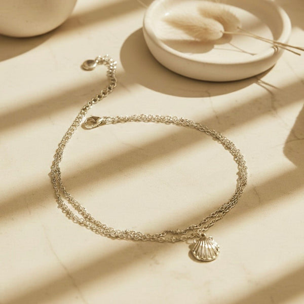 Silver sea anklet
