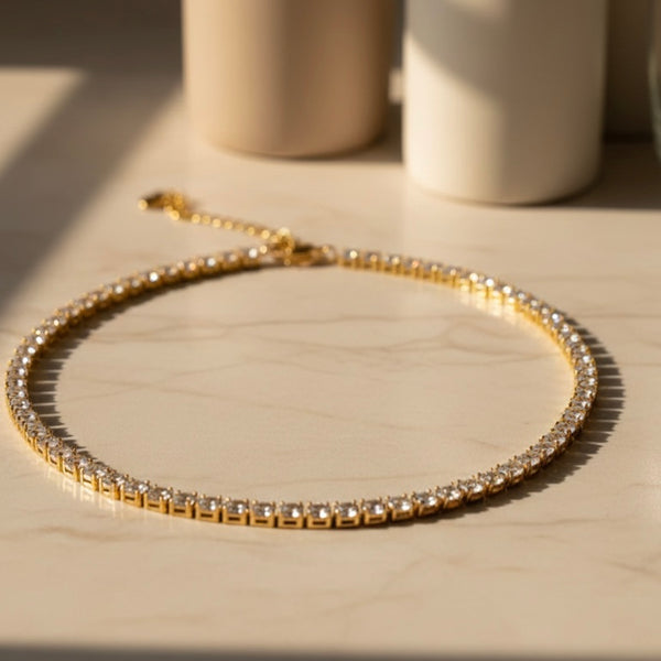 Large tennis necklace