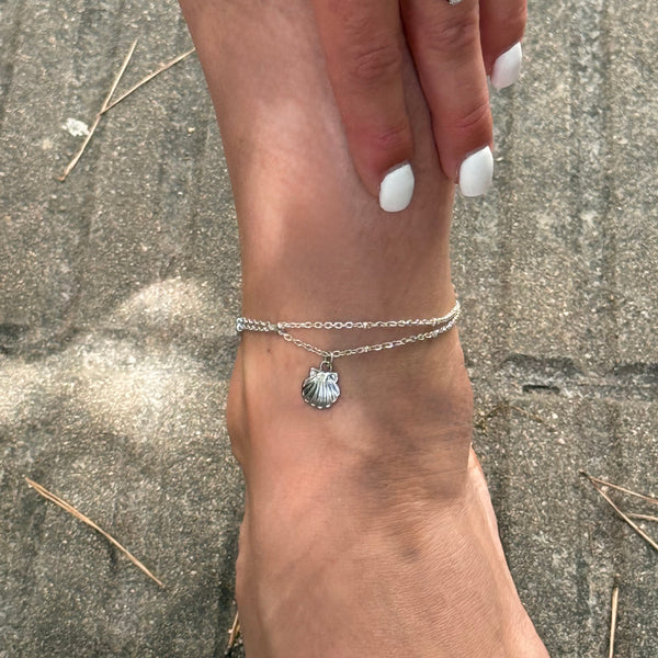 Silver sea anklet